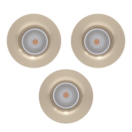 Eglo - Set of 3 dimmable LED recessed downlights LED/4.8W/230V Ø 8.8 cm matte chrome