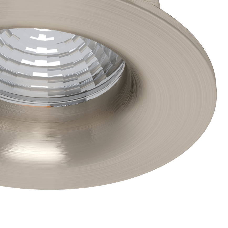 Eglo - Set of 3 dimmable LED recessed downlights LED/4.8W/230V Ø 8.8 cm matte chrome