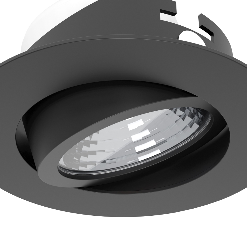 Eglo - Set of 3 Dimmable LED Recessed Downlights LED/6.4W/230V Ø 8.8 cm Black