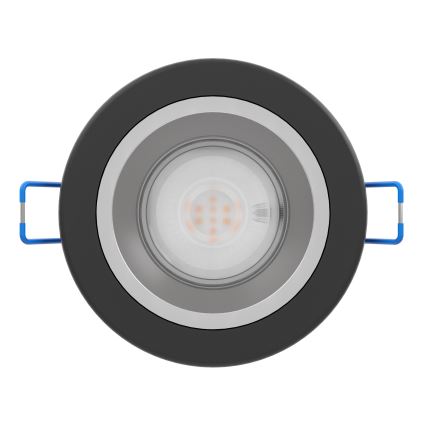 Eglo - Dimmable LED recessed bathroom ceiling light LED/4.8W/230V 2700/4000/6500K IP44 Black