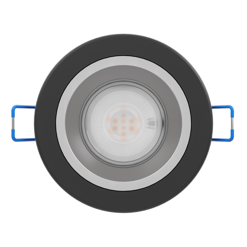 Eglo - Dimmable LED recessed bathroom ceiling light LED/4.8W/230V 2700/4000/6500K IP44 Black