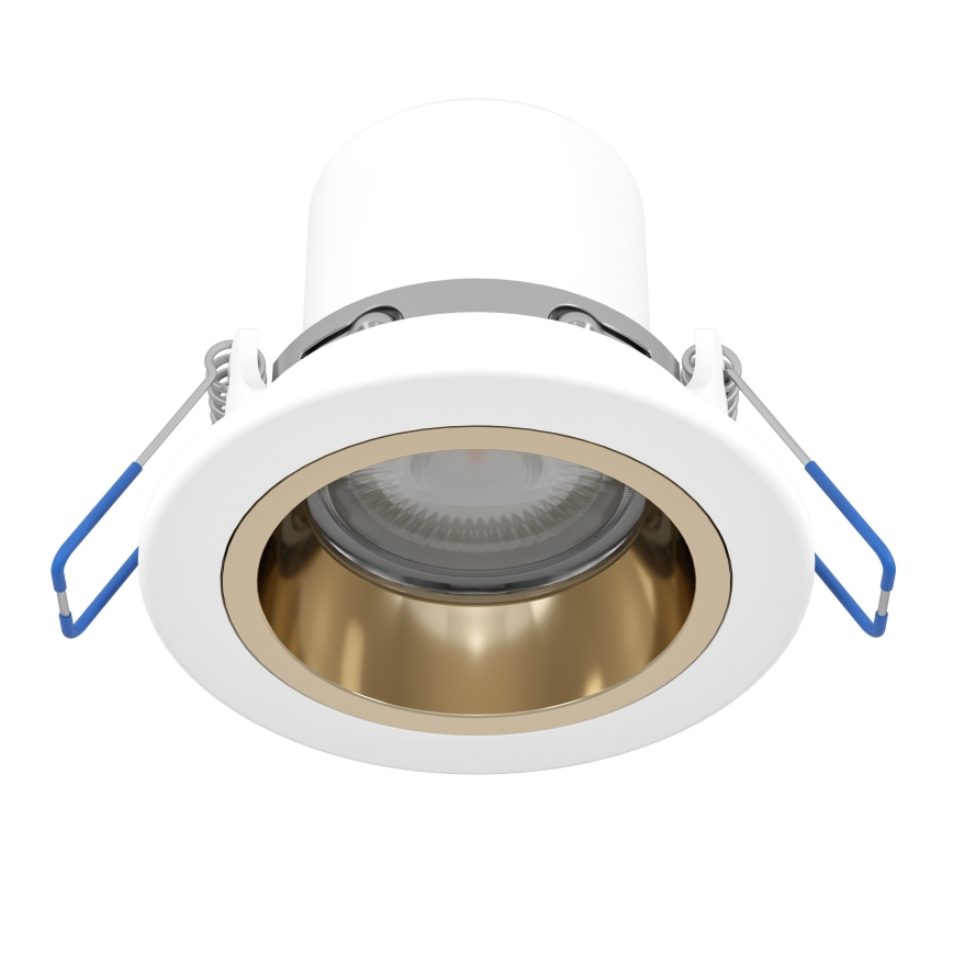 Eglo - Dimmable LED Bathroom Recessed Ceiling Light, 4.8W/230V, 2700/4000/6500K, IP44, White/Gold
