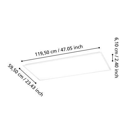 Eglo - LED Surface-mounted panel LED/36,5W/230V 2700/4000/6500K 120x60 cm white