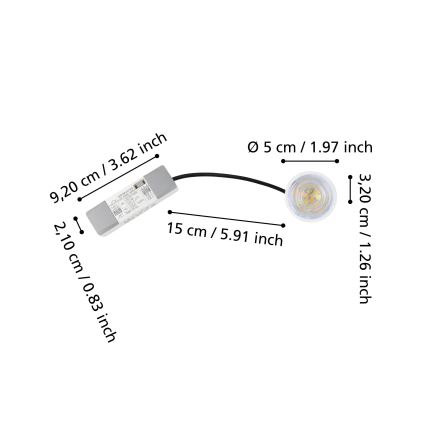 Eglo - LED Outdoor Module, 4.9W, 230V, 2700/4000/6500K, IP65