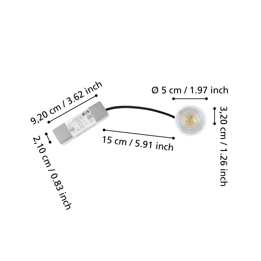 Eglo - LED Outdoor Module, 4.9W, 230V, 2700/4000/6500K, IP65