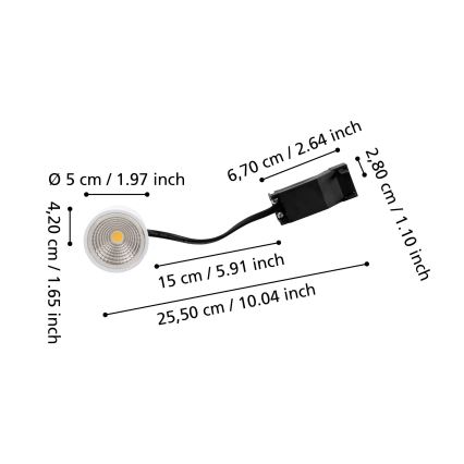 Eglo - Dimmable LED Module LED/4,8W/230V 2700K