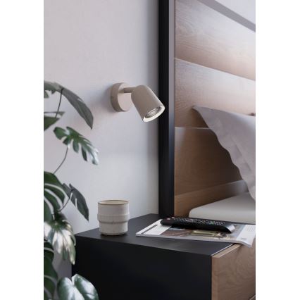 Eglo - Wall-mounted spotlight 1xGU10/5W/230V beige
