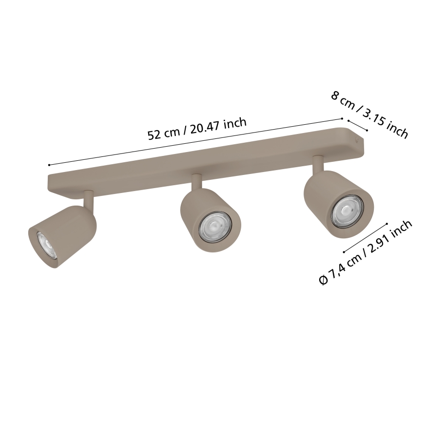 Eglo - Spotlight 3xGU10/10W/230V beige