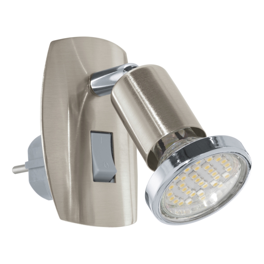Eglo - LED plug-in fixture 1x GU10 / 2.8W / 230V matte chrome