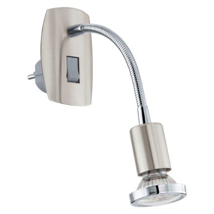 Eglo - LED Plug-in Fixture 1x GU10/2.8W/230V Matte Chrome