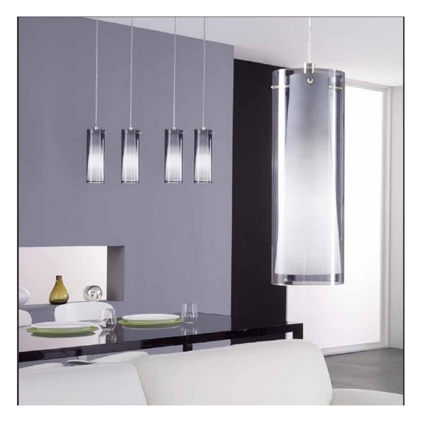 Eglo - Pendant chandelier 1x E27/60W smoky