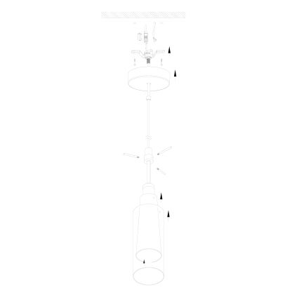 Eglo - Pendant chandelier 1x E27/60W smoky