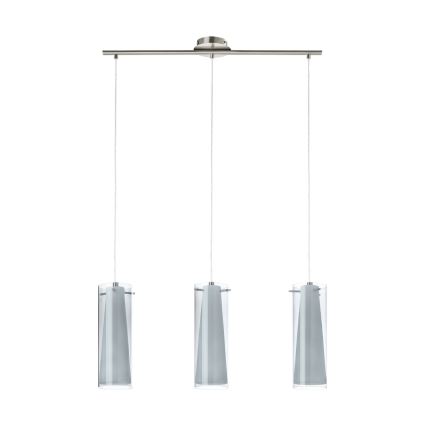 Eglo - Pendant chandelier 3xE27/60W smoky