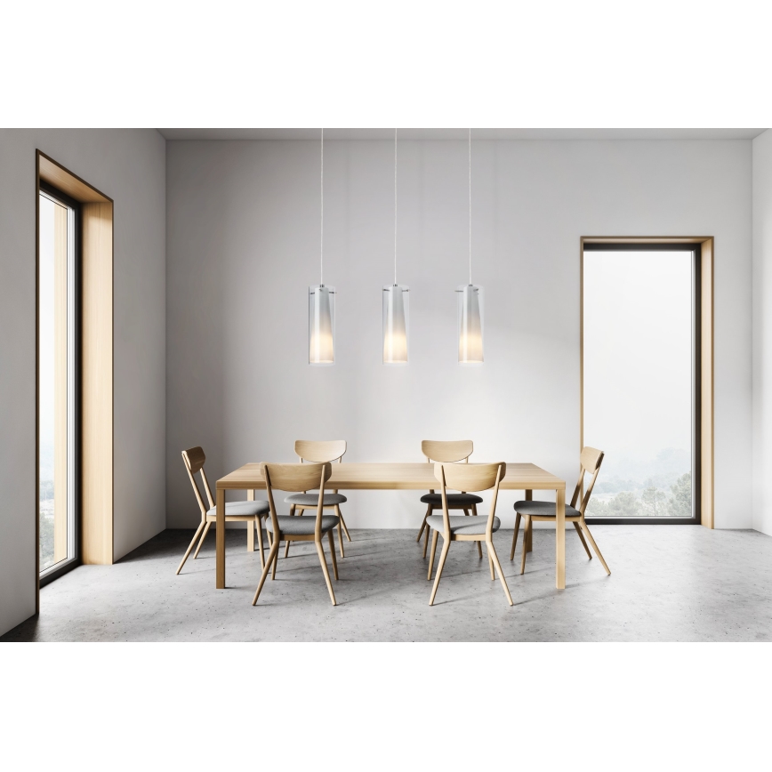 Eglo - Pendant chandelier 3xE27/60W smoky