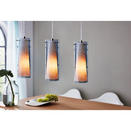 Eglo - Pendant chandelier 3xE27/60W smoky