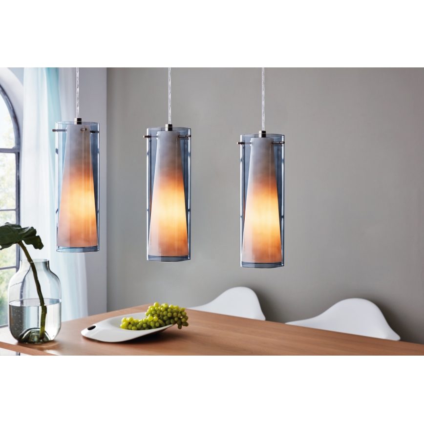 Eglo - Pendant chandelier 3xE27/60W smoky