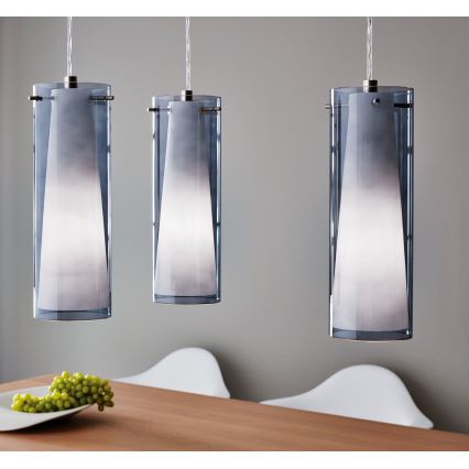 Eglo - Pendant chandelier 3xE27/60W smoky