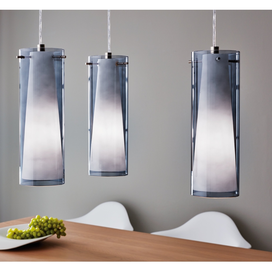 Eglo - Pendant chandelier 3xE27/60W smoky