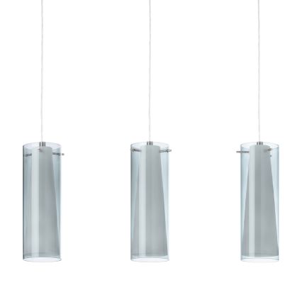 Eglo - Pendant chandelier 3xE27/60W smoky