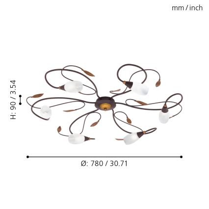 Eglo - Surface-mounted chandelier  6xG9/40W