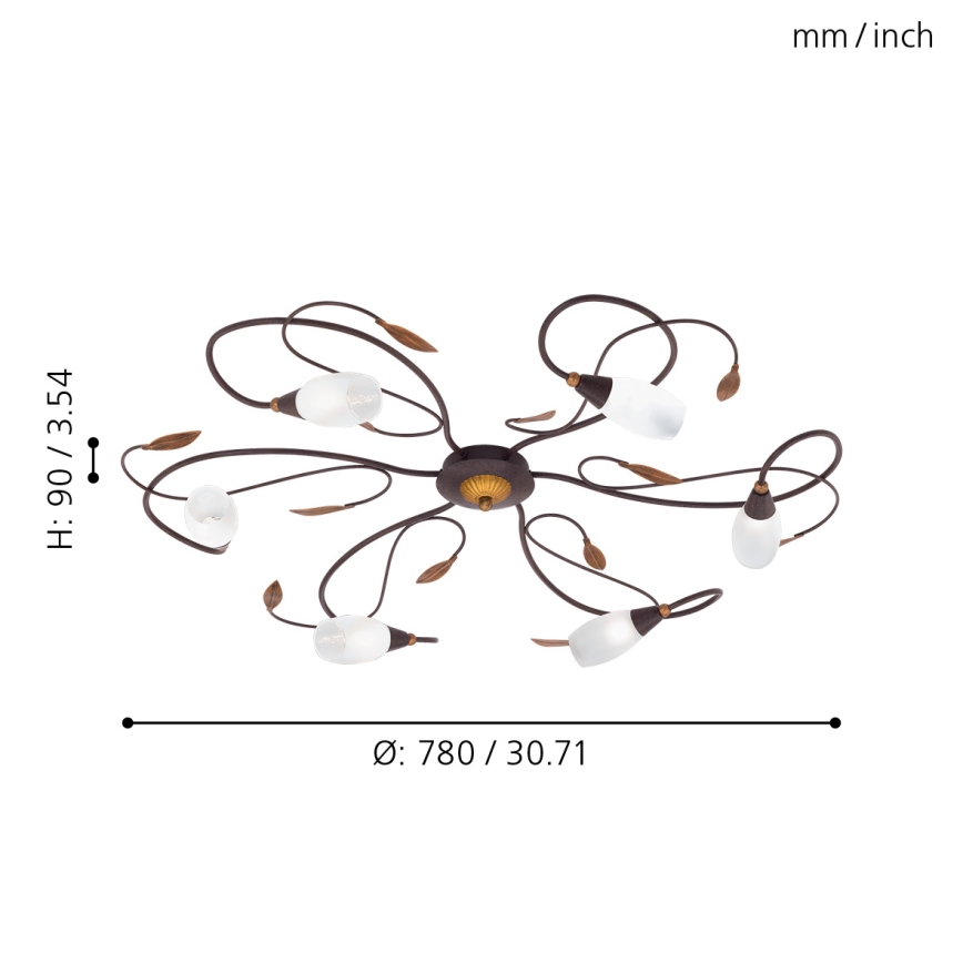 Eglo - Surface-mounted chandelier  6xG9/40W