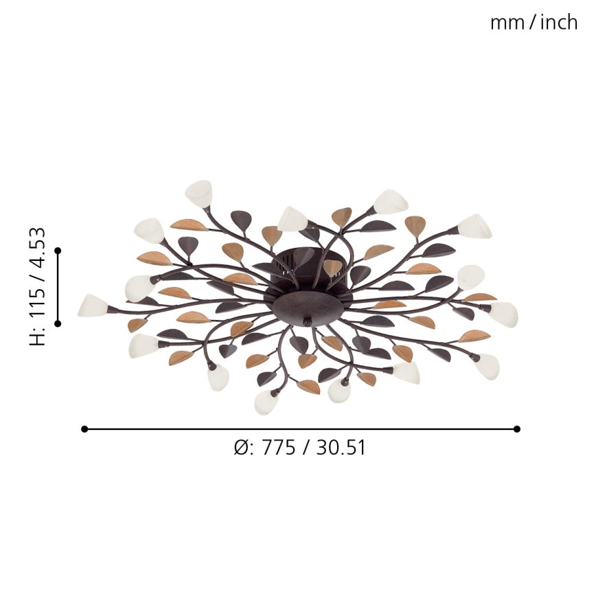 Eglo - Ceiling light 15xG4/10W/230V
