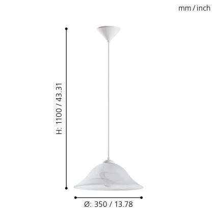 Eglo - Chandelier 1xE27/60W/230V