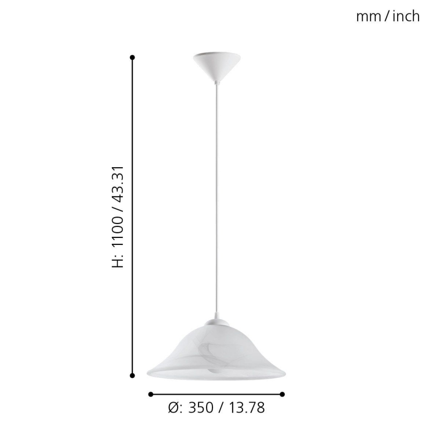 Eglo - Chandelier 1xE27/60W/230V