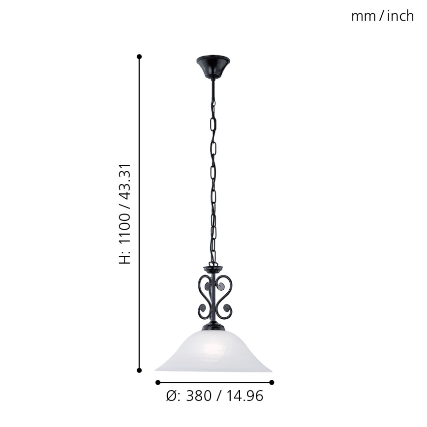 Eglo - Chandelier on a chain 1xE27/60W/230V