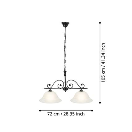 Eglo - Chandelier on a chain 2xE27/60W/230V
