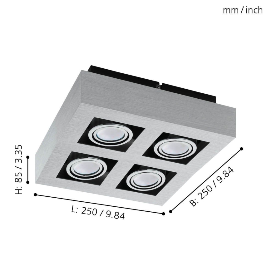 Eglo - LED Spotlight 4xGU10-LED/5W/230V