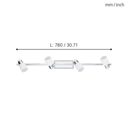 Eglo - LED spotlight 4xGU10-LED/5W/230V