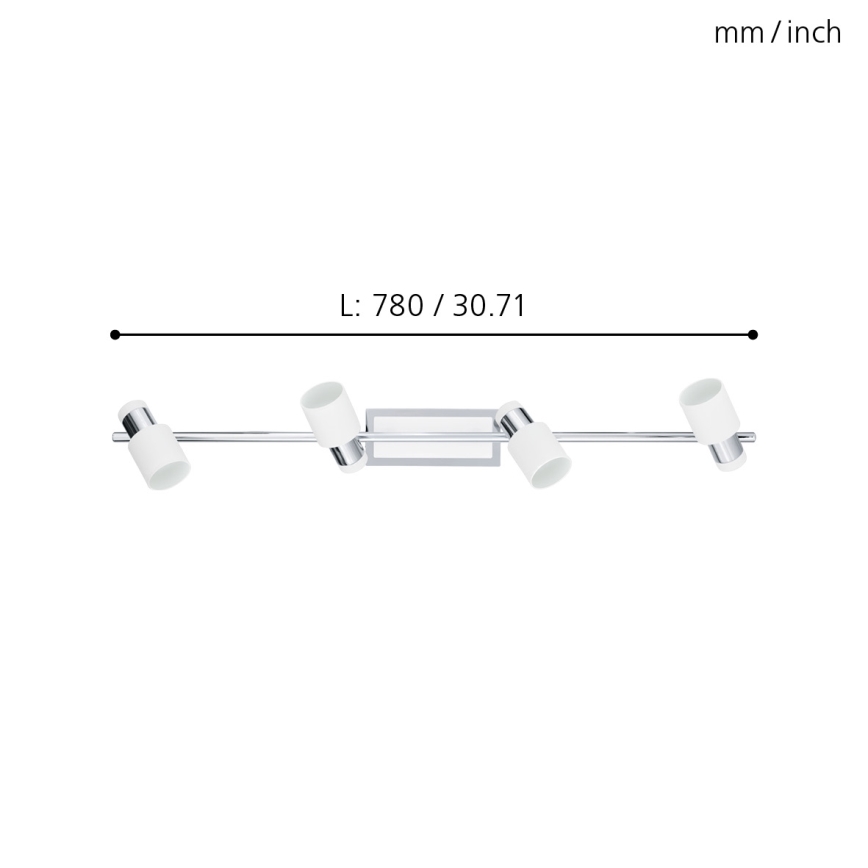 Eglo - LED spotlight 4xGU10-LED/5W/230V
