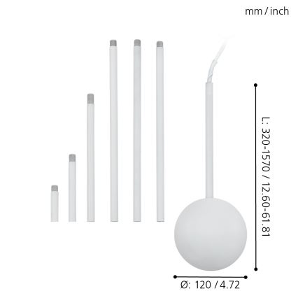 Eglo - Cable cover white
