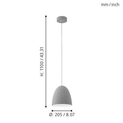 Eglo - Pendant light E27/60W/230V