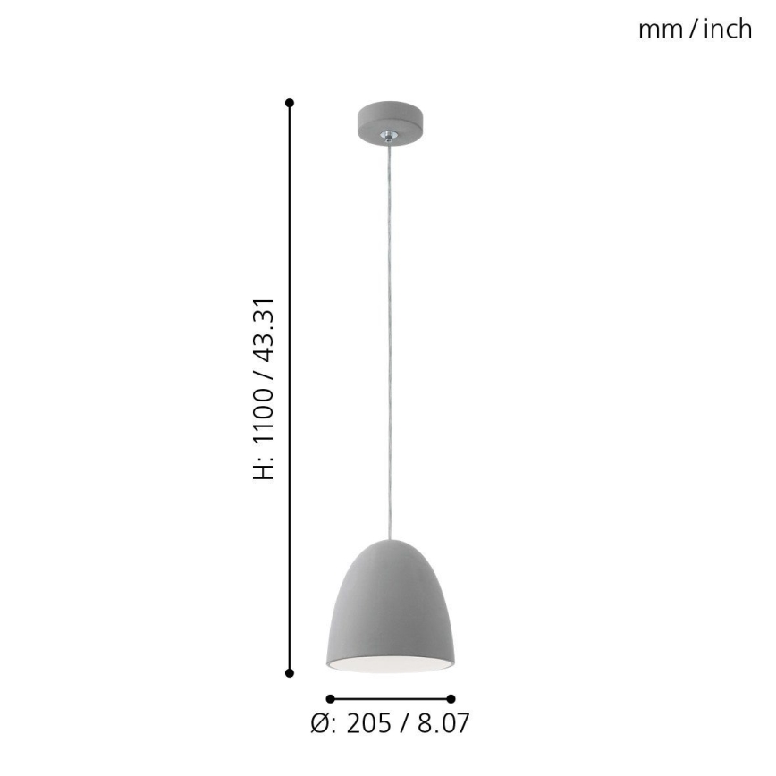 Eglo - Pendant light E27/60W/230V