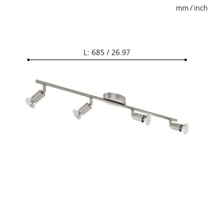 Eglo - LED spotlight 4xGU10-LED/2,8W/230V