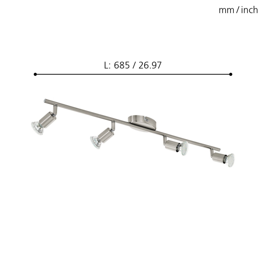Eglo - LED spotlight 4xGU10-LED/2,8W/230V