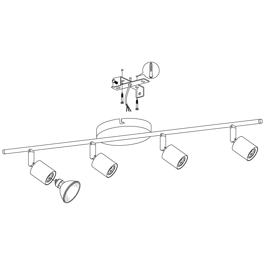 Eglo - LED spotlight 4xGU10-LED/2,8W/230V