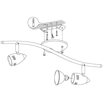 Eglo - LED Spotlight 2xGU10/3W/230V