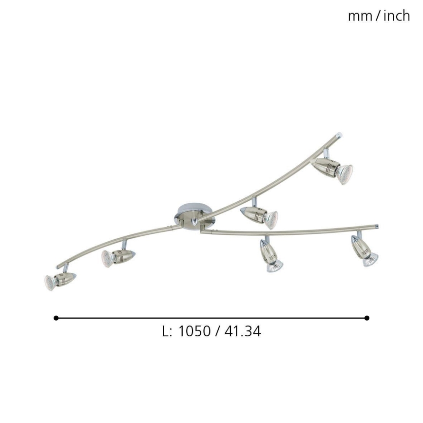 Eglo - LED Spotlight  6xGU10/3W/230V