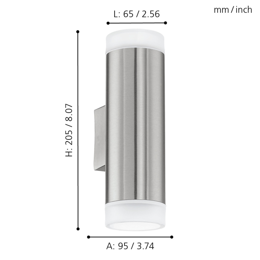 Eglo - Outdoor wall light LED GU10/2,5W/230V IP44