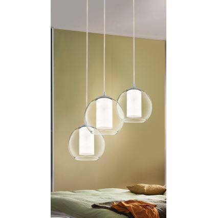Eglo 92762 - BOLSANO 3-Light Cable Pendant 3xE27/60W
