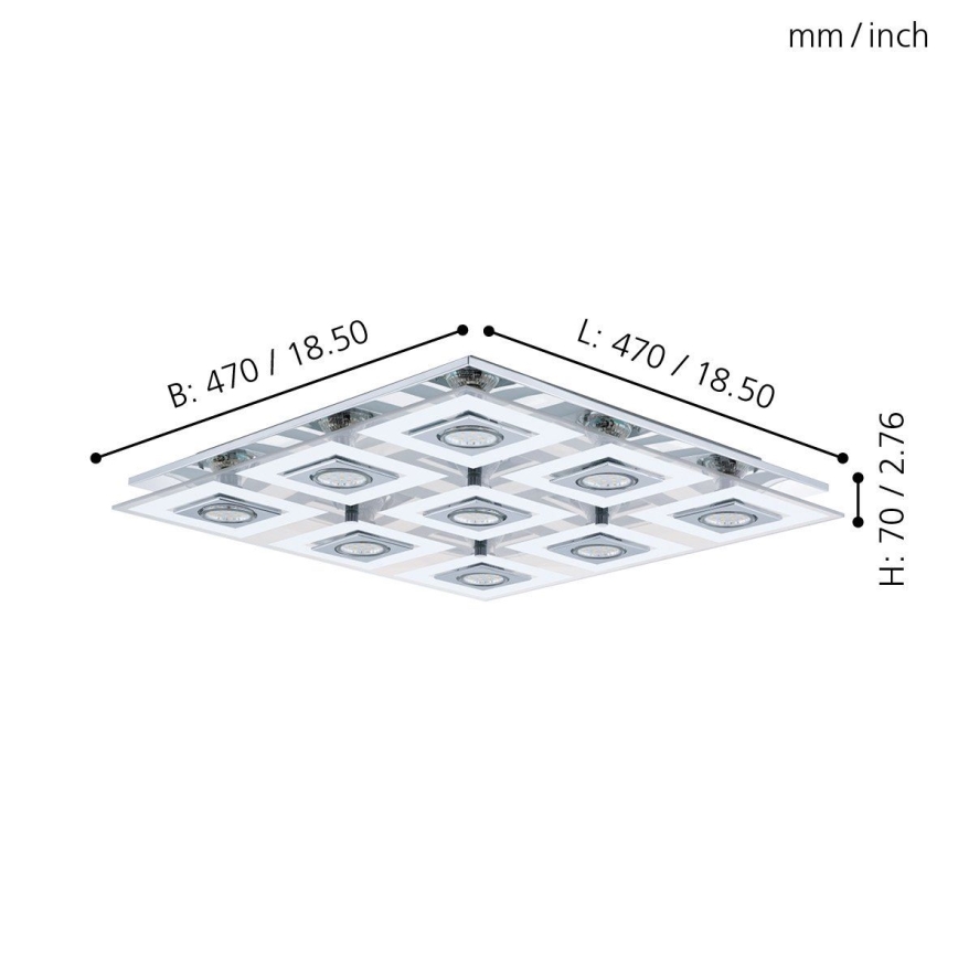 Eglo - LED ceiling light 9xGU10/3W/230V