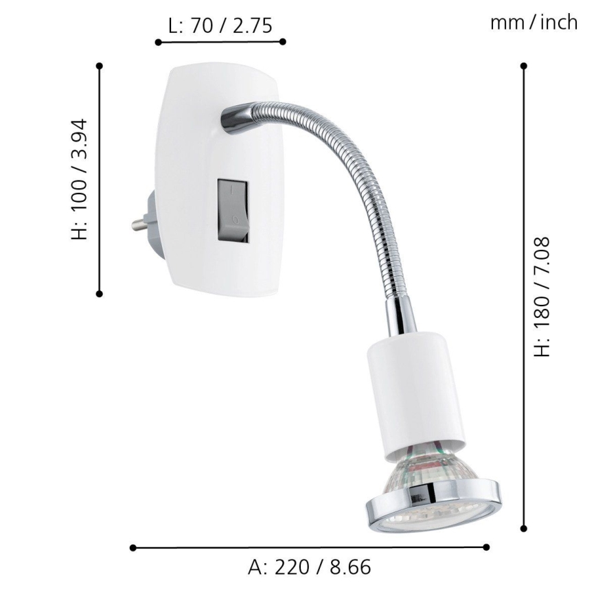 Eglo - LED spotlight 1xGU10/2.5W LED