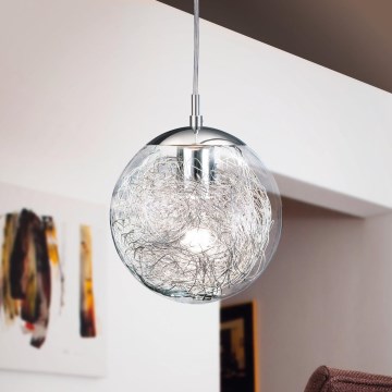 Eglo 93073 - Cable-suspended pendant light LUBERIO 1xE27/60W/230V Ø 25 cm