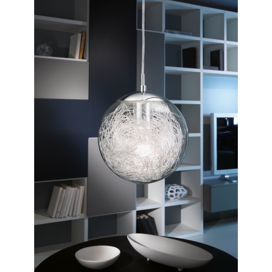 Eglo 93073 - Cable-suspended pendant light LUBERIO 1xE27/60W/230V Ø 25 cm