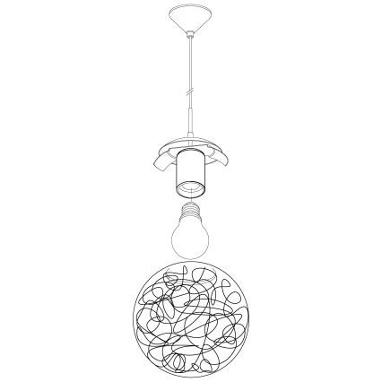 Eglo - Pendant light 1x E27/60W/230V Ø 25 cm