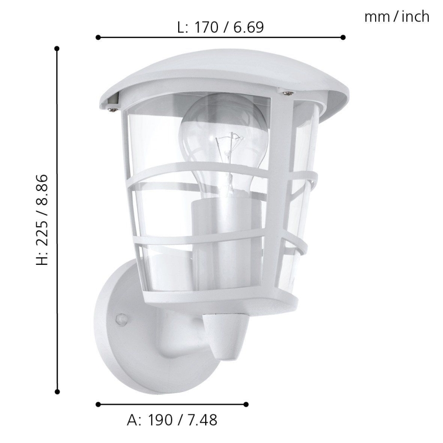 Eglo - LED Outdoor wall light 1xE27/8,5W/230V IP44