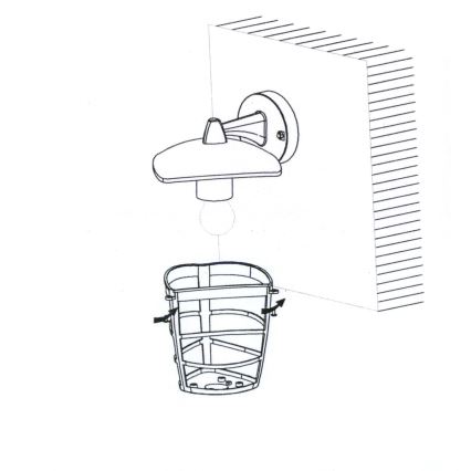 Eglo - LED Outdoor wall light 1xE27/8,5W/230V IP44